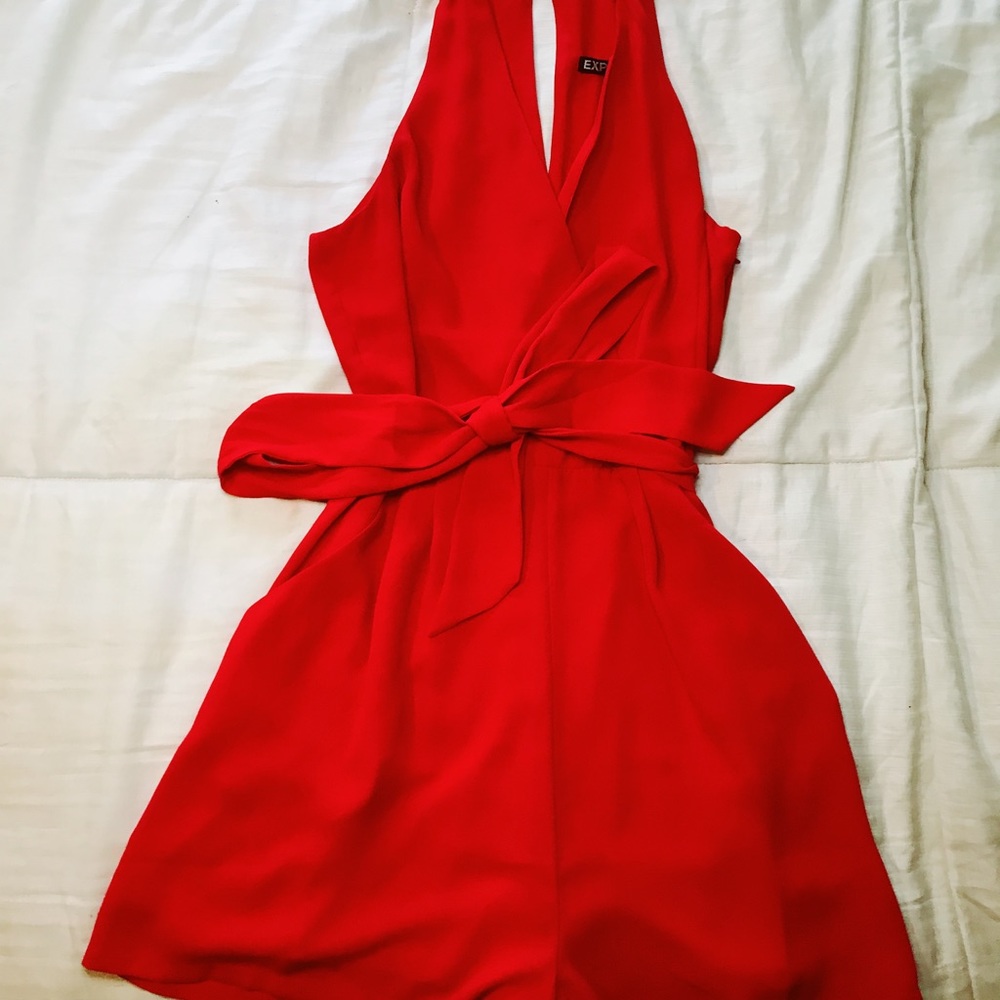 Express Red Bow Romper